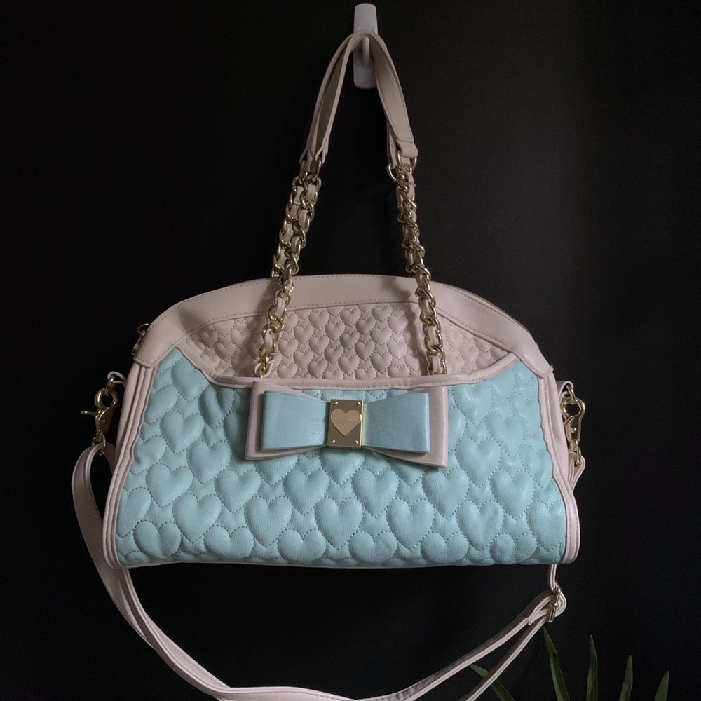 Betsey Johnson Quilted Heart Purse